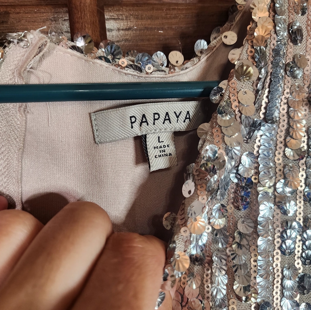 Papaya Silver Sequin Dress - Picture 2 of 2